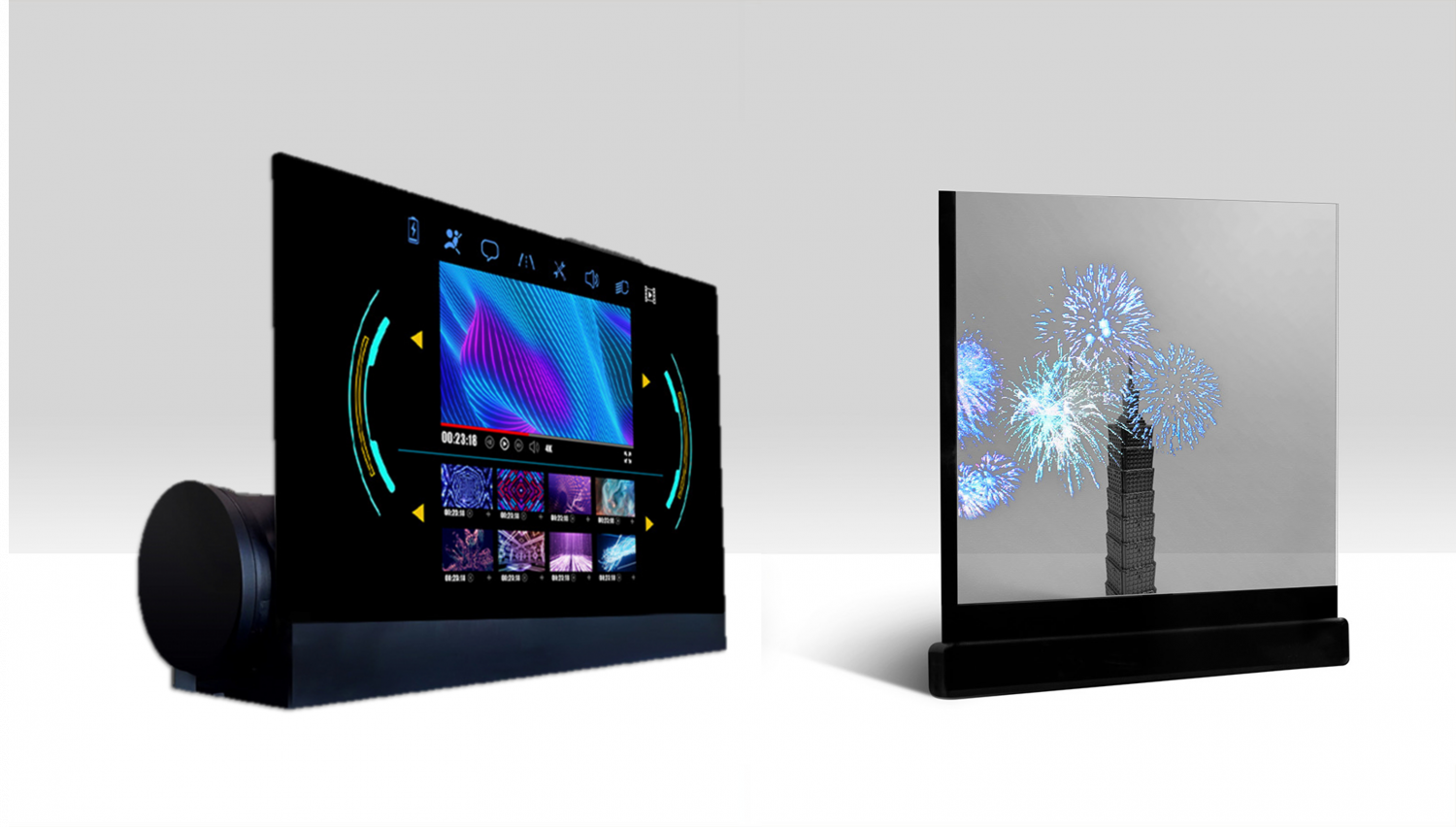 可捲式、折疊性、高透明